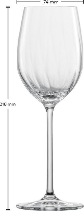 Actual product image Zwiesel White Wine Goblet Prizma 296ml H21,8cm Ø7,4cm (29.60 cl, 2 Glasses, White wine glasses)