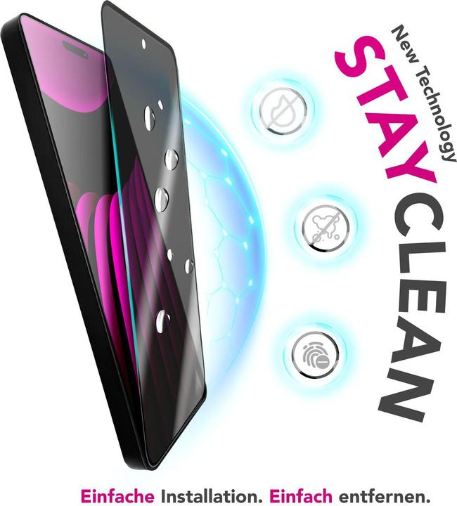 Produktbild Nalia Schutzglas "AntiSpyX" - Privacy Display Glas 9H Härte - Anti-Spy Screen Protector Tempered Glass (1 Stk., Apple iPhone 17 Pro Max)