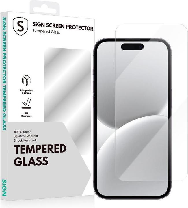 SIGN Gehard glazen schermbeschermer voor iPhone 16 (Apple iPhone 16)