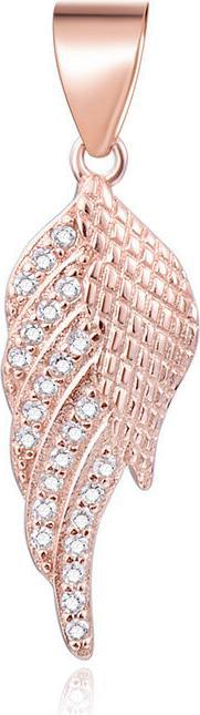 Image du produit Beneto Pendentif plaqué or avec zircons Angel wing AGH594-ROSE (L)