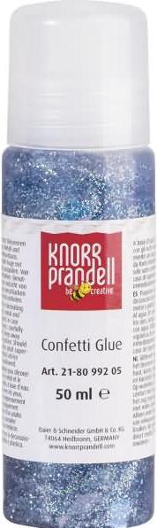 Knorr Prandell Glitterfarbe Konfetti Glue 50ml Fische blau (Blau)