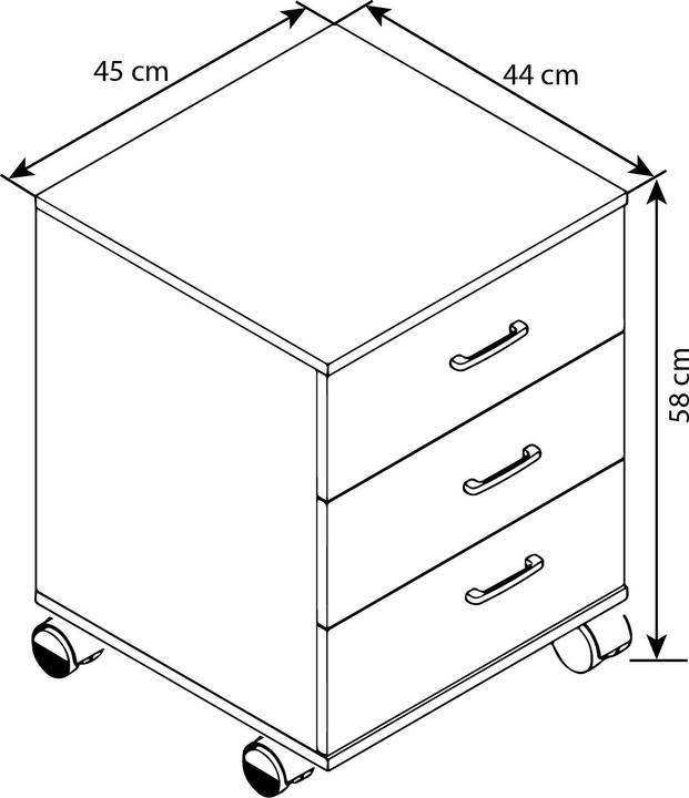 Actual product image VCM Office furniture mobile pedestal Tobila drawer (45 x 44 x 58 cm)