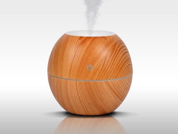 Actual product image Lasmex Air Humidifier LTC, 4 colors illuminated, 130ml, light wood