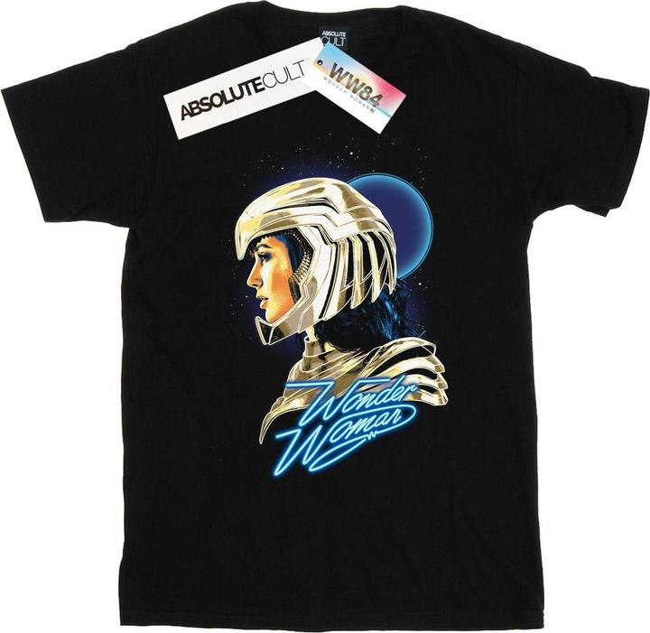 Actual product image Womens/Ladies Wonder Woman 84 Retro Gold Helmet Cotton Boyfriend T-Shirt (5XL)