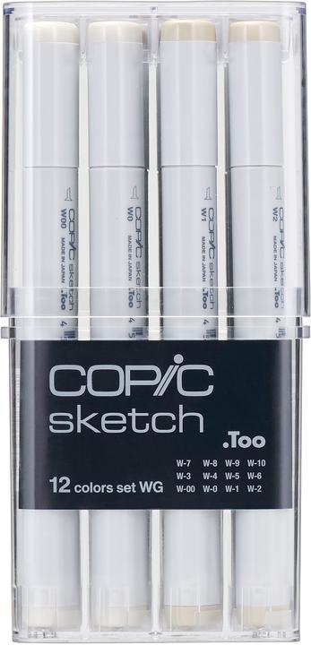 Actual product image Copic Marker sketch, set of 12 "Grey" WG (Grey, 3 mm, 12 x)