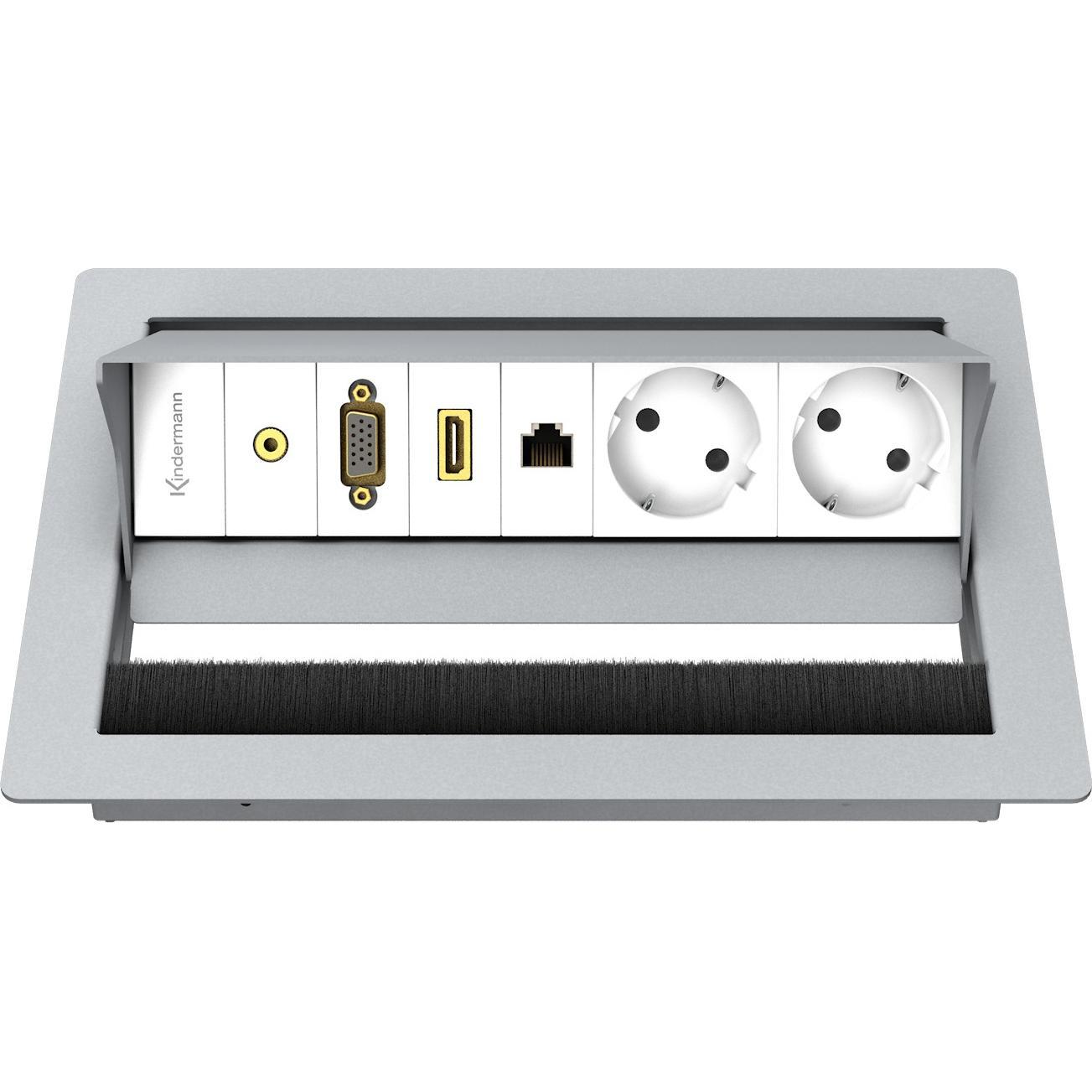 Thumbnail - Kindermann, Steckdosenleiste, CablePort standard². Breite: 250 mm, Tiefe: 190 mm (4 x, CEE 7/3)