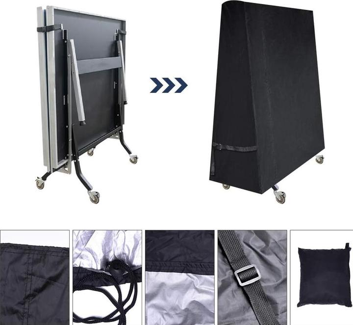 Produktbild Gurkkst Wasserdichte Tischtennisplatten Abdeckung (185 × 70 × 165 cm)