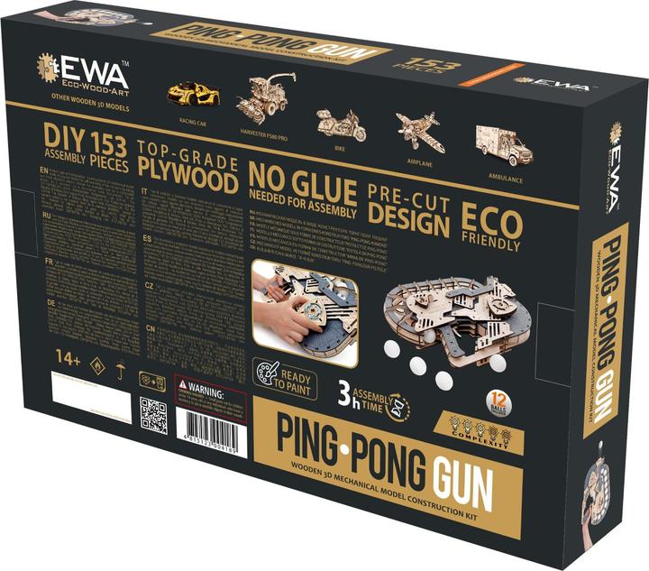 Immagine prodotto Eco Wood Art Pistola PING-PONG - Kit di costruzione in legno 3D