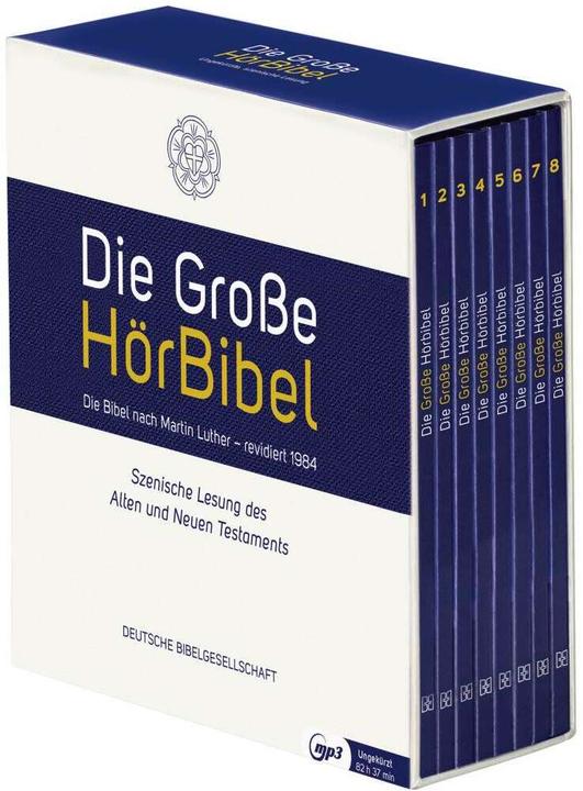 Image du produit La Grande Bible à écouter. Lecture scénique intégrale. 8 CDs MP3 (Christian Bridger, Martin Luther, Marianne Rogée, Philipp Schepmann, Michael Mendl, Allemand)