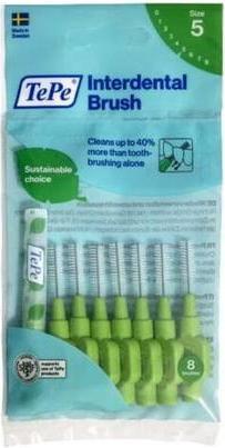Productafbeelding TePe Originele interdentale ragers 0.8Mm groen 8 stuks (8 x, 0.80 mm)