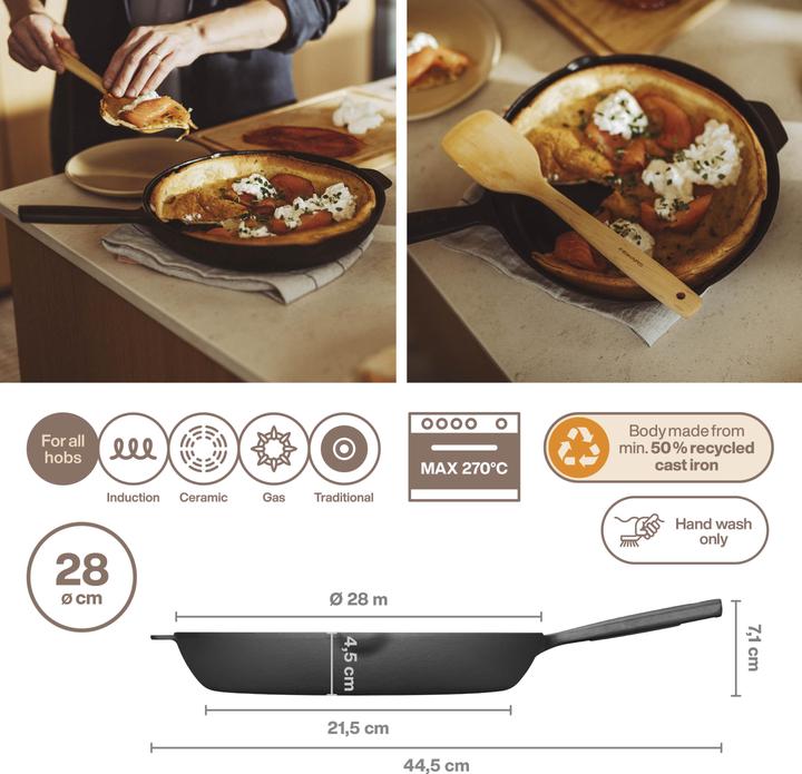 Produktbild Fiskars CREA 1075699 (28 cm, Bratpfanne, Gusseisen)