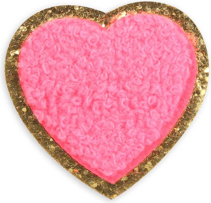 Produktbild PhoneLook Sticker Aufkleber für Handy/Tablet/Computer 3D gestickt Heart rosa