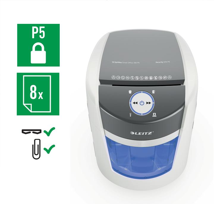 Produktbild Leitz Aktenvernichter IQ OptiMax Small Office 350 P5 (Microschnitt)