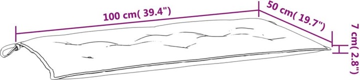 Actual product image VidaXL Paride (100 x 50 x 7 cm)