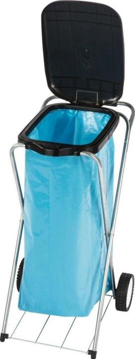 Nölle Waste bin H780xW350xD370mm 20-130 l single compartment, with castors and mesh base (130 l)