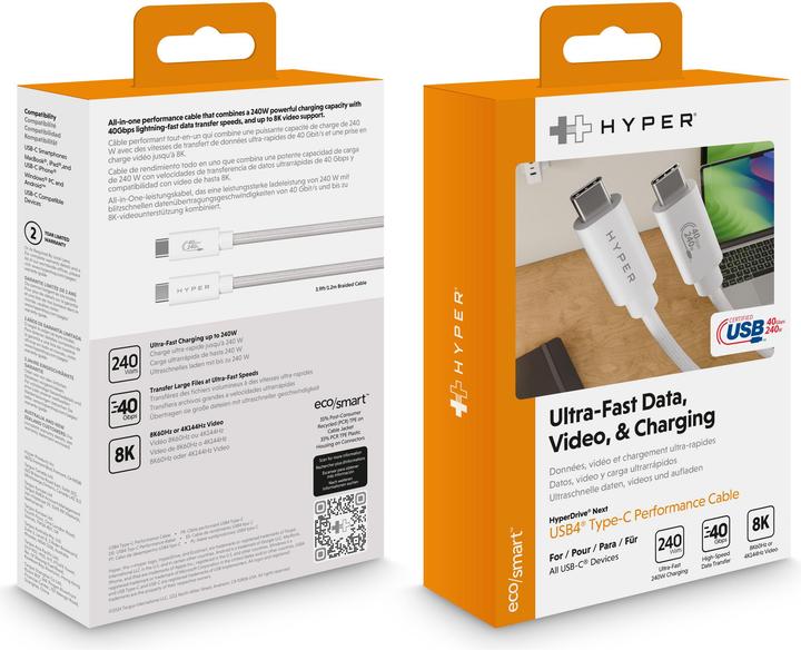 Image du produit Targus Câble de performance HyperDrive USB4 (1.20 m, USB 4.0, 240 W)