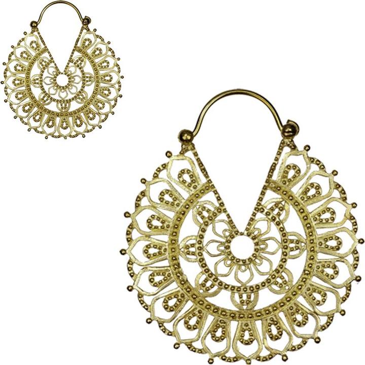 Image du produit Star Piercing Ohrring vergoldet Blume gepunktet (Laiton)