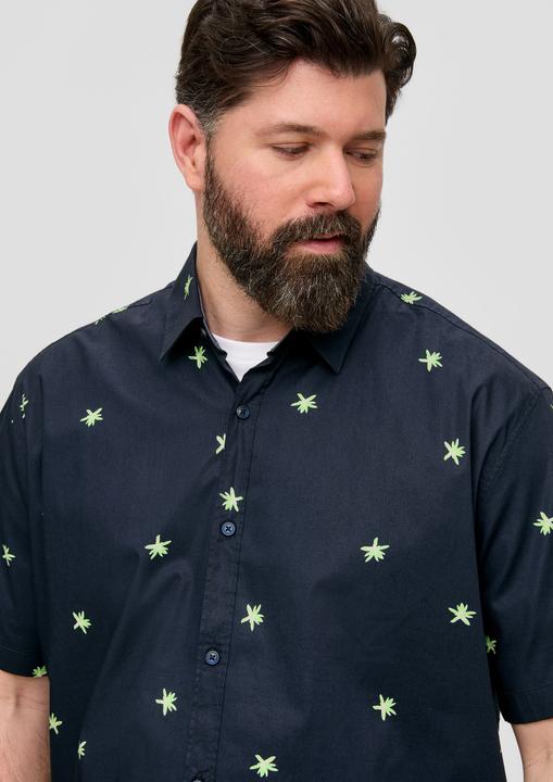 Actual product image S.Oliver Hemd Gemustertes Kurzarmhemd aus Baumwollstretch (XXL)