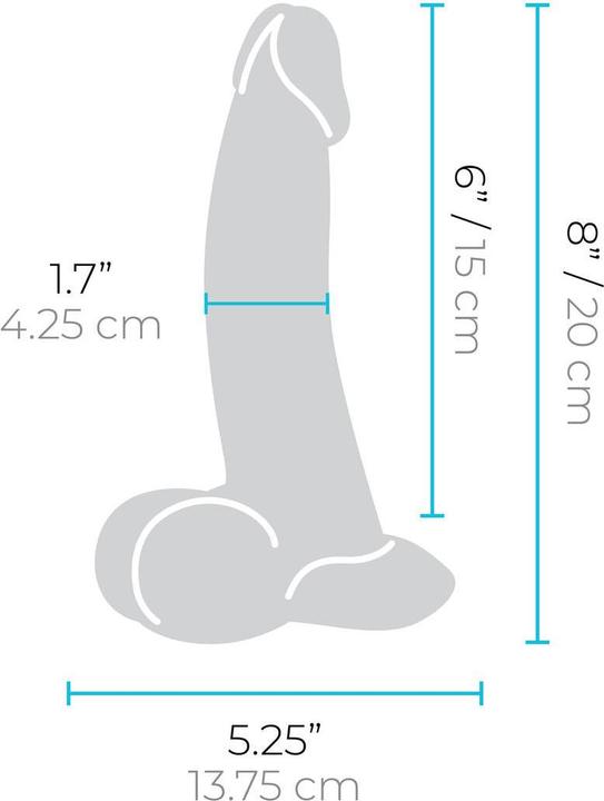 Actual product image Earthly Body Slipskin Realistic Silicone Dildo 8 Inch Curved Cream