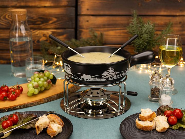 Image du produit Nouvel Käsefondue-Set Wiese 9tlg. sw (Fondue au fromage)