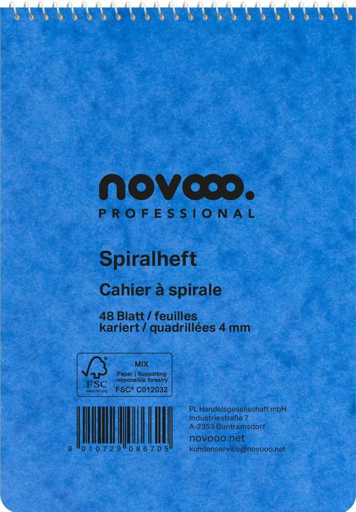 Produktbild Novooo Spiralheft assortiert (A6, Kariert, Weicher Einband)