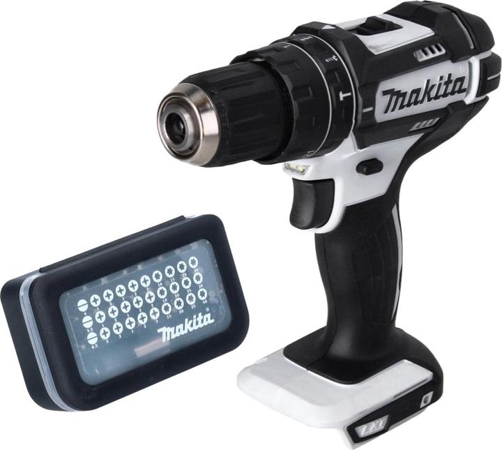 Actual product image Makita DHP 482 ZW Battery impact drill 18 V 62 Nm Solo + Bit Set 31 pcs ( D-30667 ) (Rechargeable battery operated)