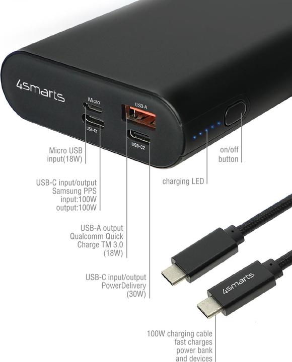 Actual product image 4smarts Enterprise 2 (20000 mAh, 130 W, 74 Wh)