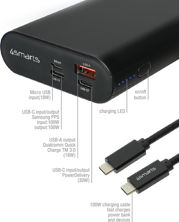 Produktbild 4smarts Enterprise 2 (20000 mAh, 130 W, 74 Wh)