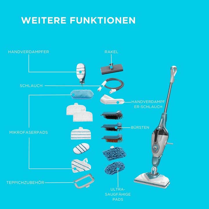 Produktbild Black & Decker Dampfmopp 2-in-1 (1600 W)