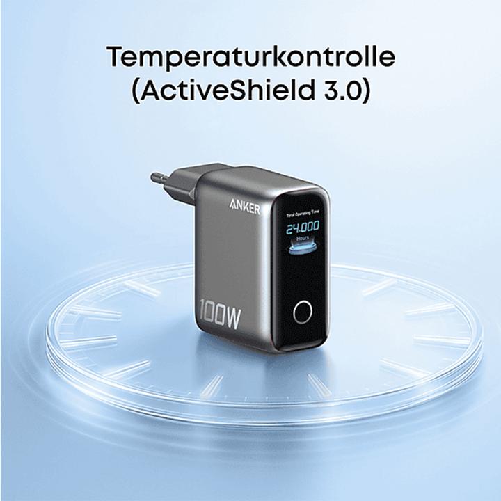 Actual product image Anker Charger 100W incl. Display 2x USB-C 1x USB-A (100 W, 3 ports)