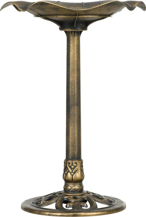 Produktbild Outsunny Vogeltränke mit Blattdesign und Ornamentfuss