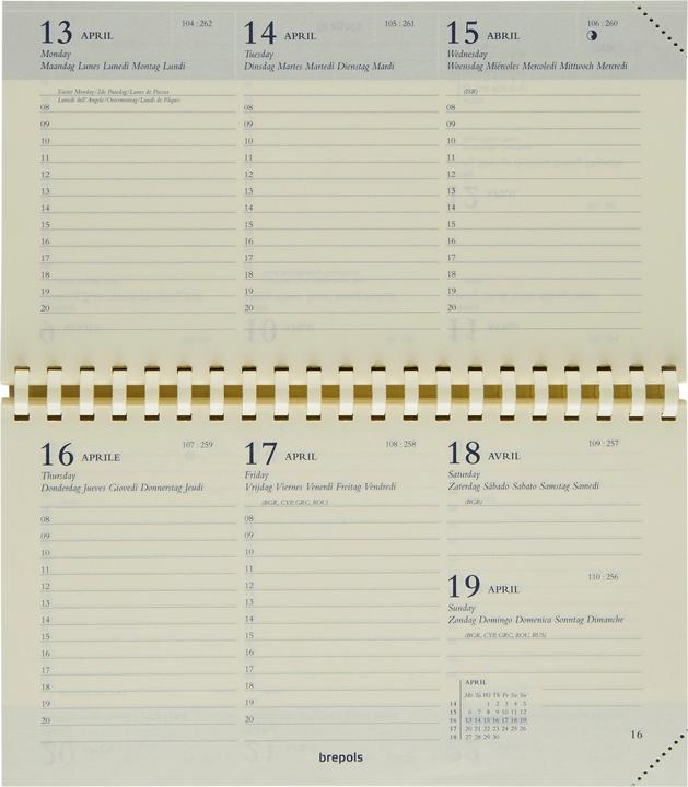 Produktbild Brepols Terminkalender (A6, Deutsch, Französisch, Englisch, Niederländisch)