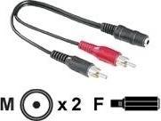 Actual product image Hama 2 Cinch connectors (Jack adapter)