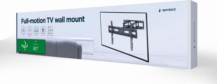 Actual product image Gembird Uchwyt ścienny do telewizora - regulowany 37 -80inch do 40kg (Wall, 80", 40 kg)