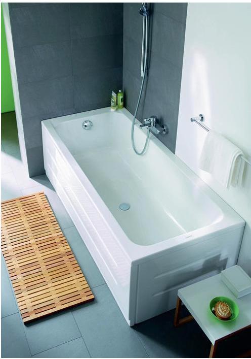 Actual product image Duravit Rectangular bathtub moulded body bath D-Code 75 x 170 cm white smooth 7000990000000 (120 l, 170 cm, 75 cm)