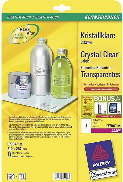 Produktbild Avery Kristallklare Etiketten