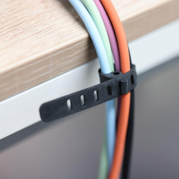 Produktbild InLine 10er Pack ® Kabelbinder Silikon, wiederverschliessbar, 97x10mm, schwarz (97 mm, 10 Stk.)