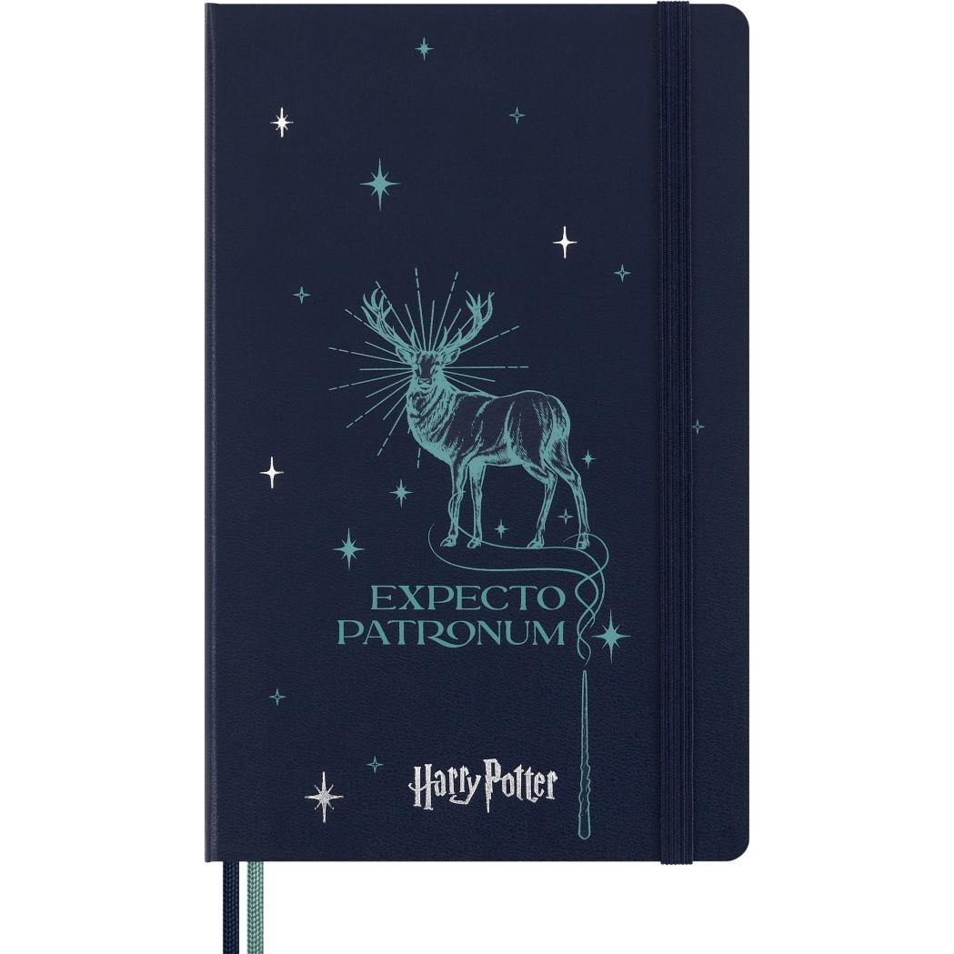 Moleskine, Heft + Block, Harry Potter Patronum (130 x 210 mm, Liniert, Harter Einband)