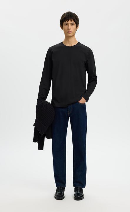 Actual product image Selected Slhnewpima Ls O-Neck Tee Ex Noos (M)