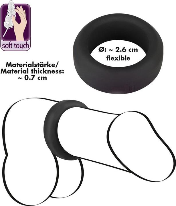 Produktbild Black Velvets Breiter Penisring (2.60 cm)