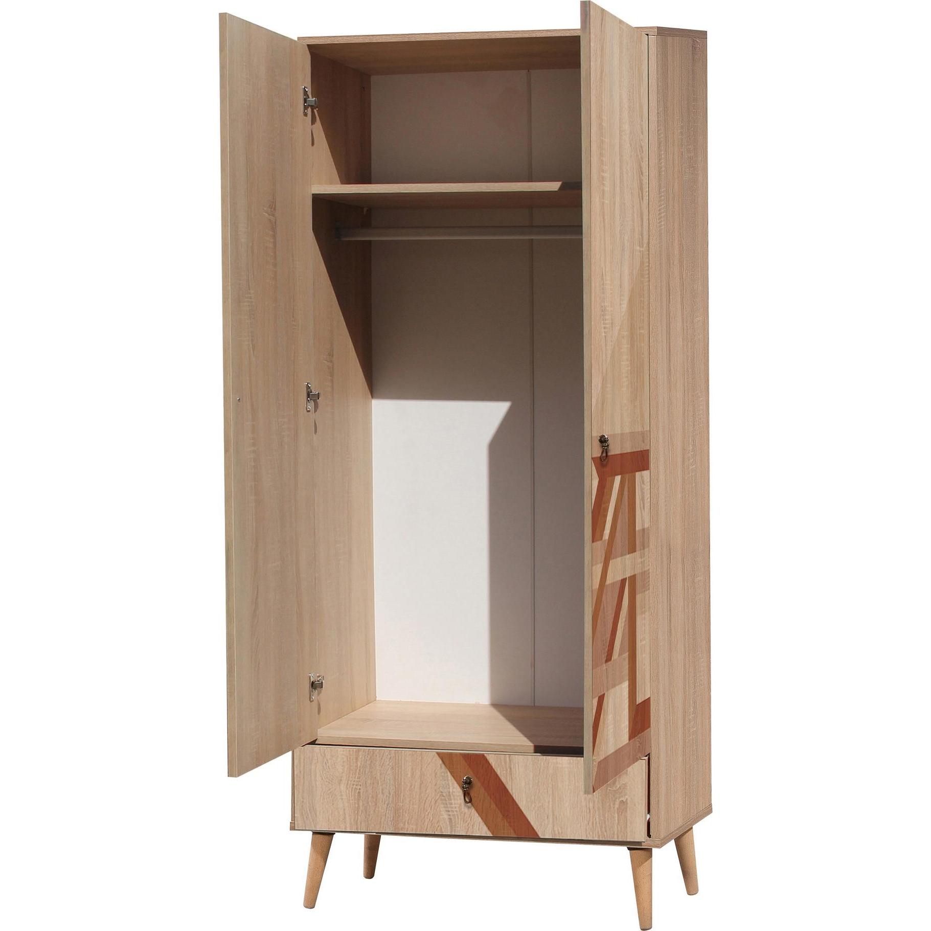 Thumbnail - Hanah Home, Kleiderschrank, Luciano (80 x 45 x 190 cm)