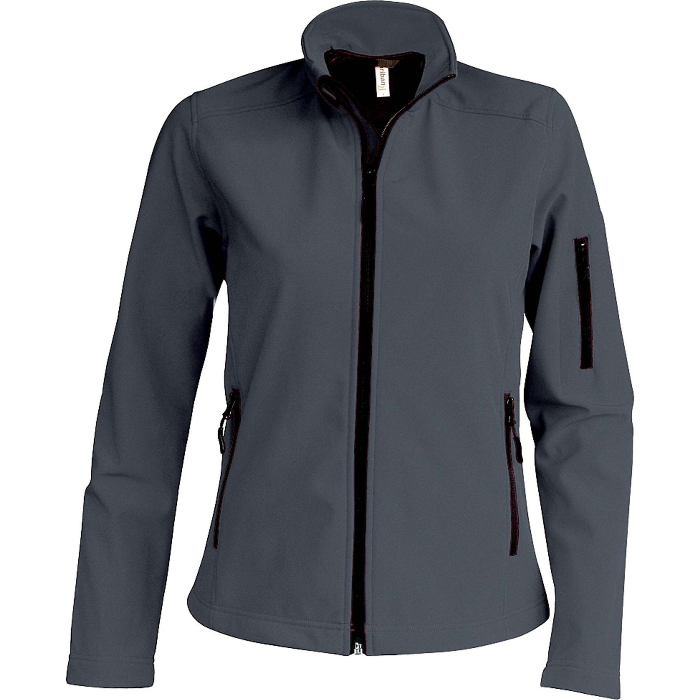 Kariban, Damen, Jacke, Softshell (4XL), Grau, 4XL