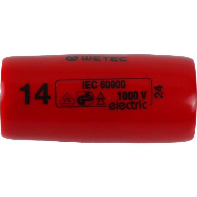 Wetec, Steckschlüssel + Stecknuss, Sechskant-Steckschlüssel-Einsatz, 1/2", VDE, 14 mm (14 mm)