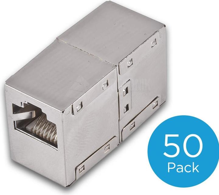 Productafbeelding Wirewin RJ45 coupler Cat.6 afgeschermd, 50 stuks (Netwerkkoppeling)