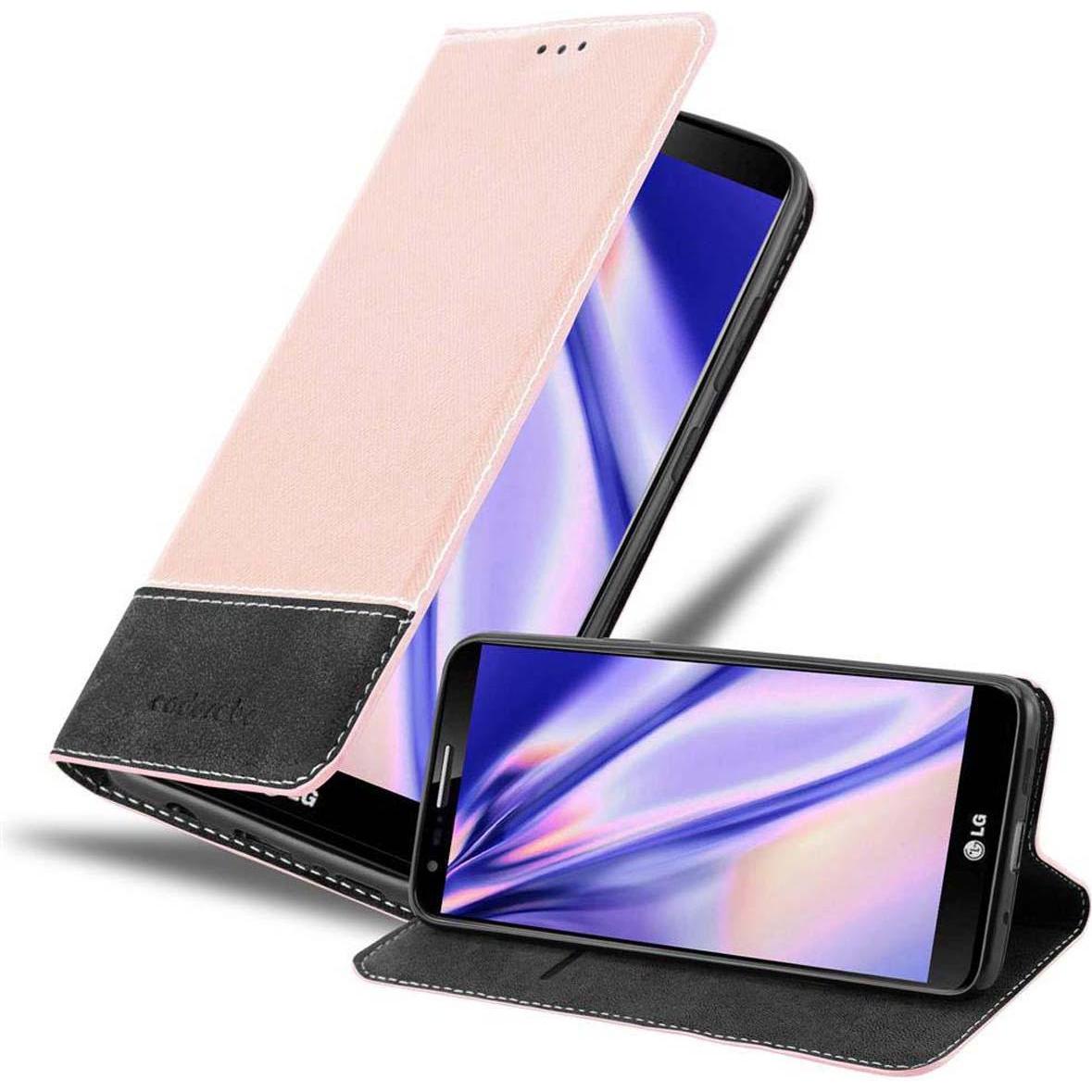 Cadorabo Book X-Wallet Cover (LG G2), Smartphone Hülle, Rosa
