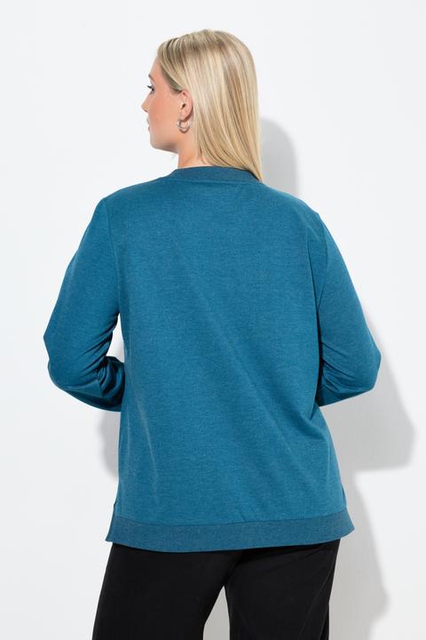 Produktbild Ulla Popken Sweatshirt, Let it Snow, Pailletten, Rundhals, Langarm (62)