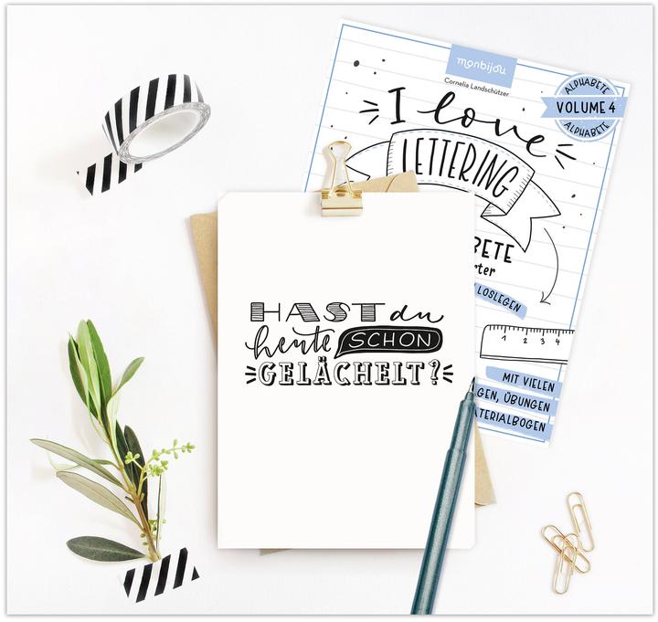 Produktbild monbijou - Handlettering Schnellstartblock Vol 4 (Alphabet (Deutsch, Cornelia Landschützer, 2023)