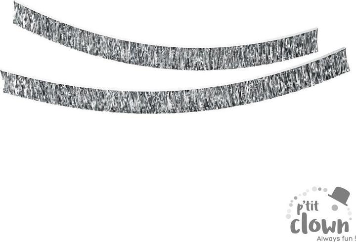 Produktbild P'tit Clown Holografische Happy Birthday Buchstaben Girlande silber, DIY (1 Stk.)