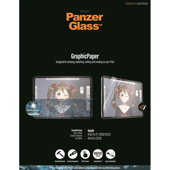 Productafbeelding PanzerGlass GraphicPaper Casefriendly AB (1 Stuk, iPad Pro 11 2020 (2e generatie), iPad Air 2020 (4e generatie), iPad Air 2022 (5e gen))