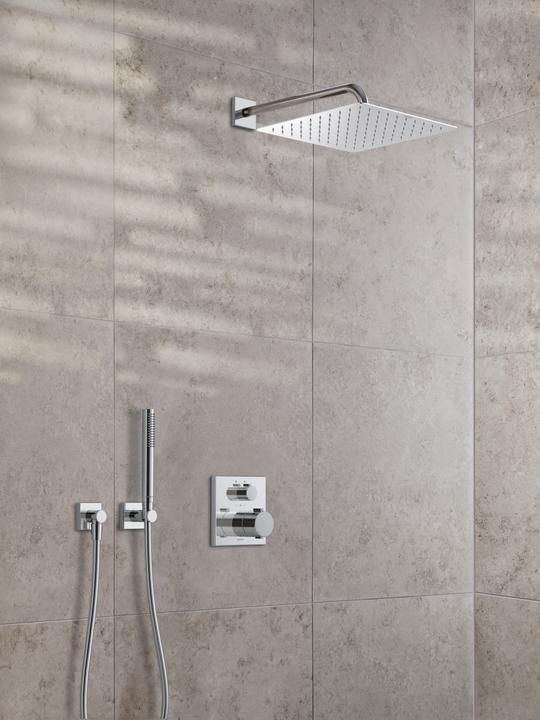 Actual product image Duravit Wall connection bend angular rosette chrome